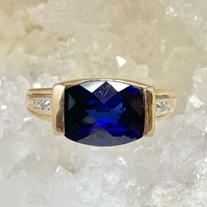 Ross-Simons Blue and Gold Ring